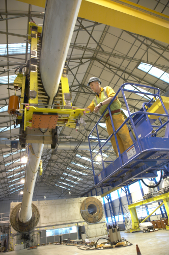 Narec's current blade test facility can test blades up to 50 m in length.