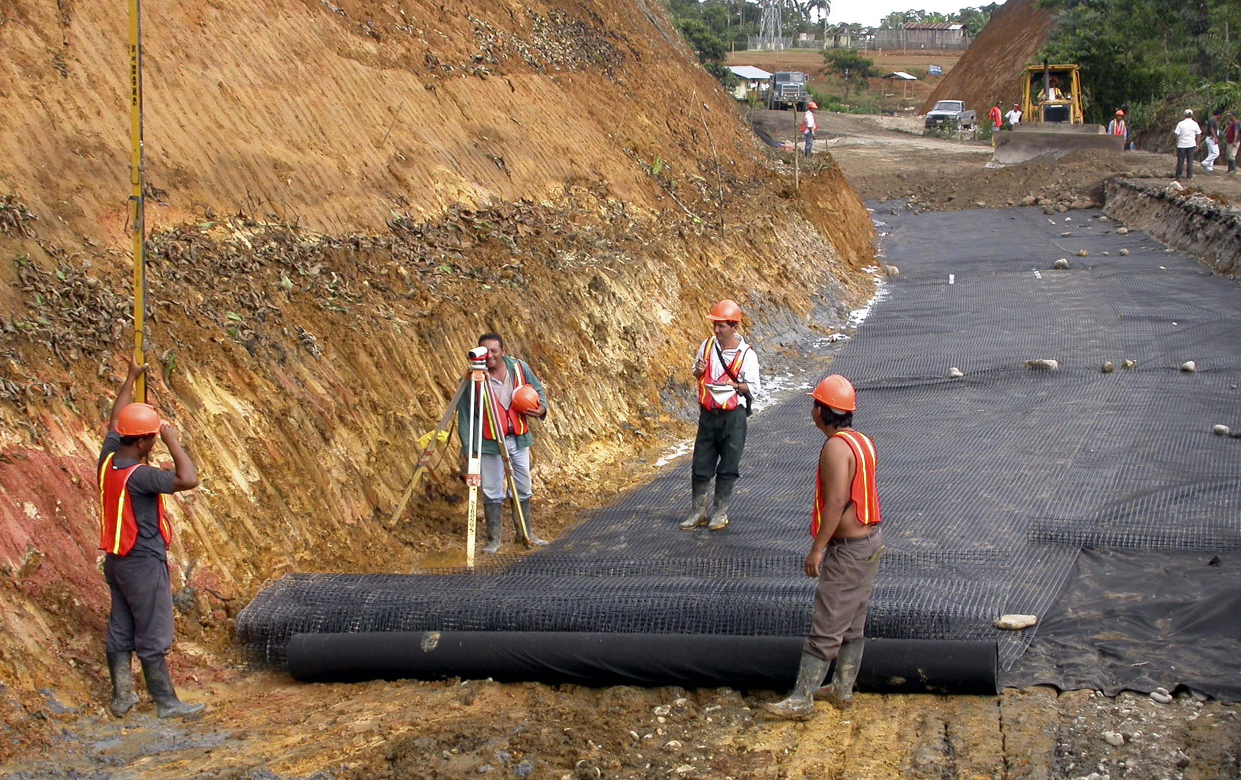 The service lifespan of geotextiles used in road construction can be extended with light stabilizers from BASF.