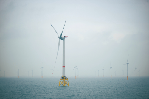 The 6 MW Haliade 150, the largest offshore wind turbine ever installed in sea waters.