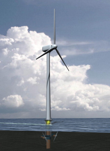MCT is also planning to top its tidal turbines with wind power, according to Peter Fraenkel, technical director. A patent is for a “combined air and water flow turbine”. The device, to be called SeaGen W, will use a wind turbine in the 3MW range. It will add power and is expected to provide savings in terms of maintenance and connections, believes the company.