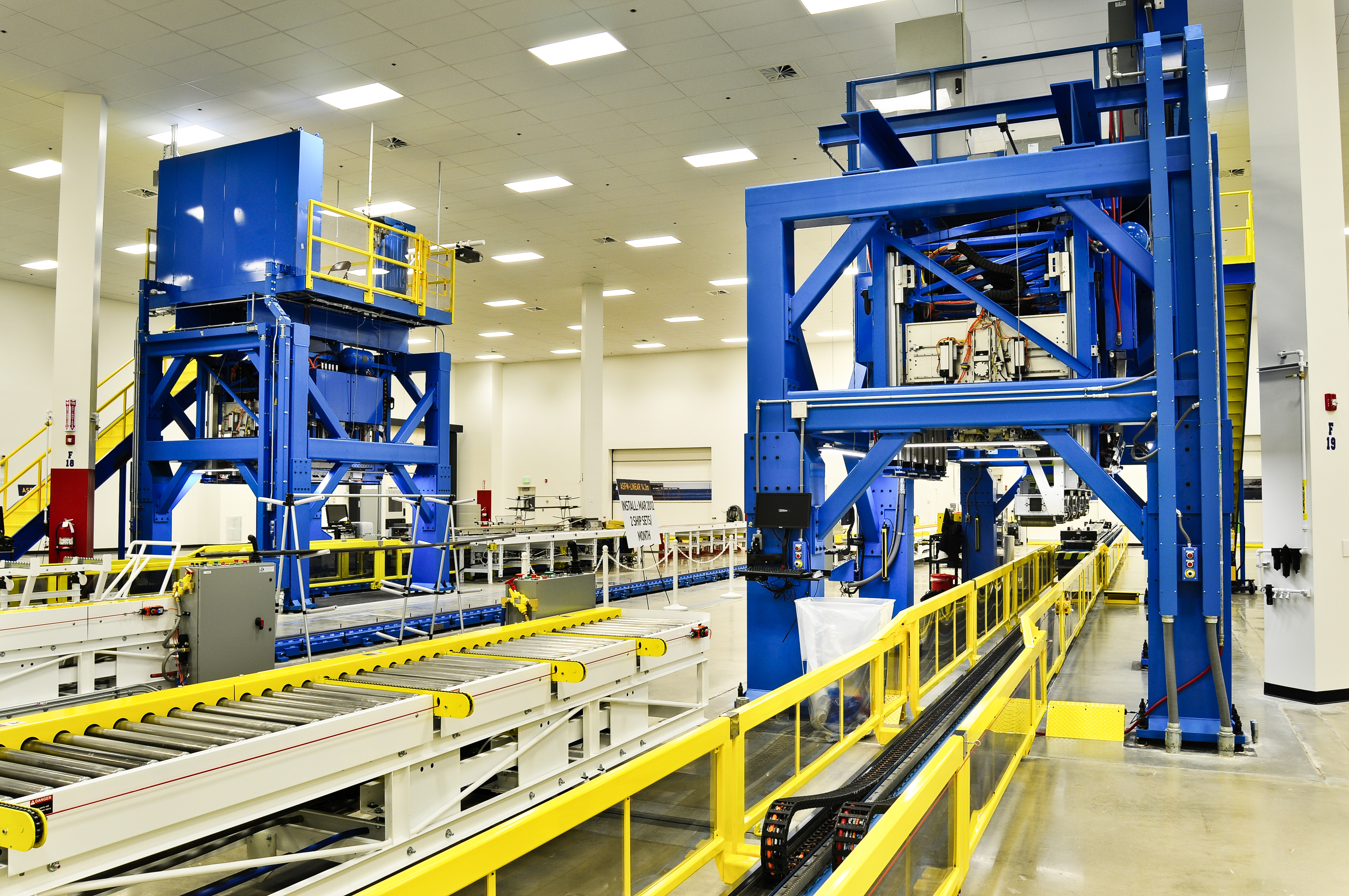 The Airbus A350 automated stiffener forming facility at Orbital ATK’s Aircraft Commercial Center of Excellence (ACCE) in Clearfield, Utah. (Photo courtesy Business Wire.)