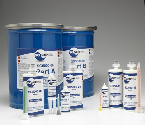 SCIGRIP supplies a range of tough methylmethacrylate (MMA) structural adhesives, developed  for the bonding of carbon and glass composites to metals and engineered plastics.